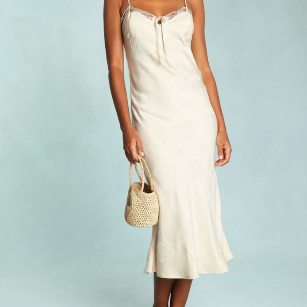 Rouje Dune Satin Slip Dress